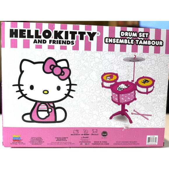 Hello Kitty & Friends Drum Set For Kids 24M+ With Cymbal & Sticks By Sanrio - Picture 5 of 6